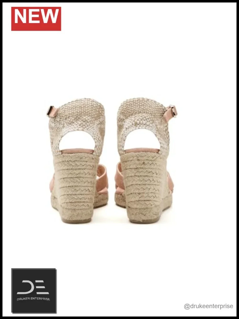 Women's Organic Cotton Wedge Sandals Ankle Strap Espadrilles